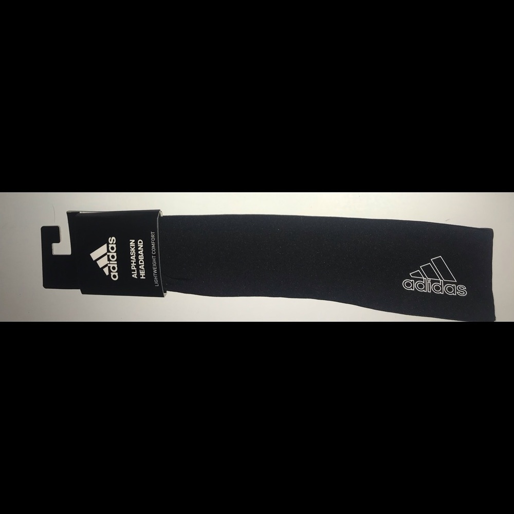 Adidas solid black head band!